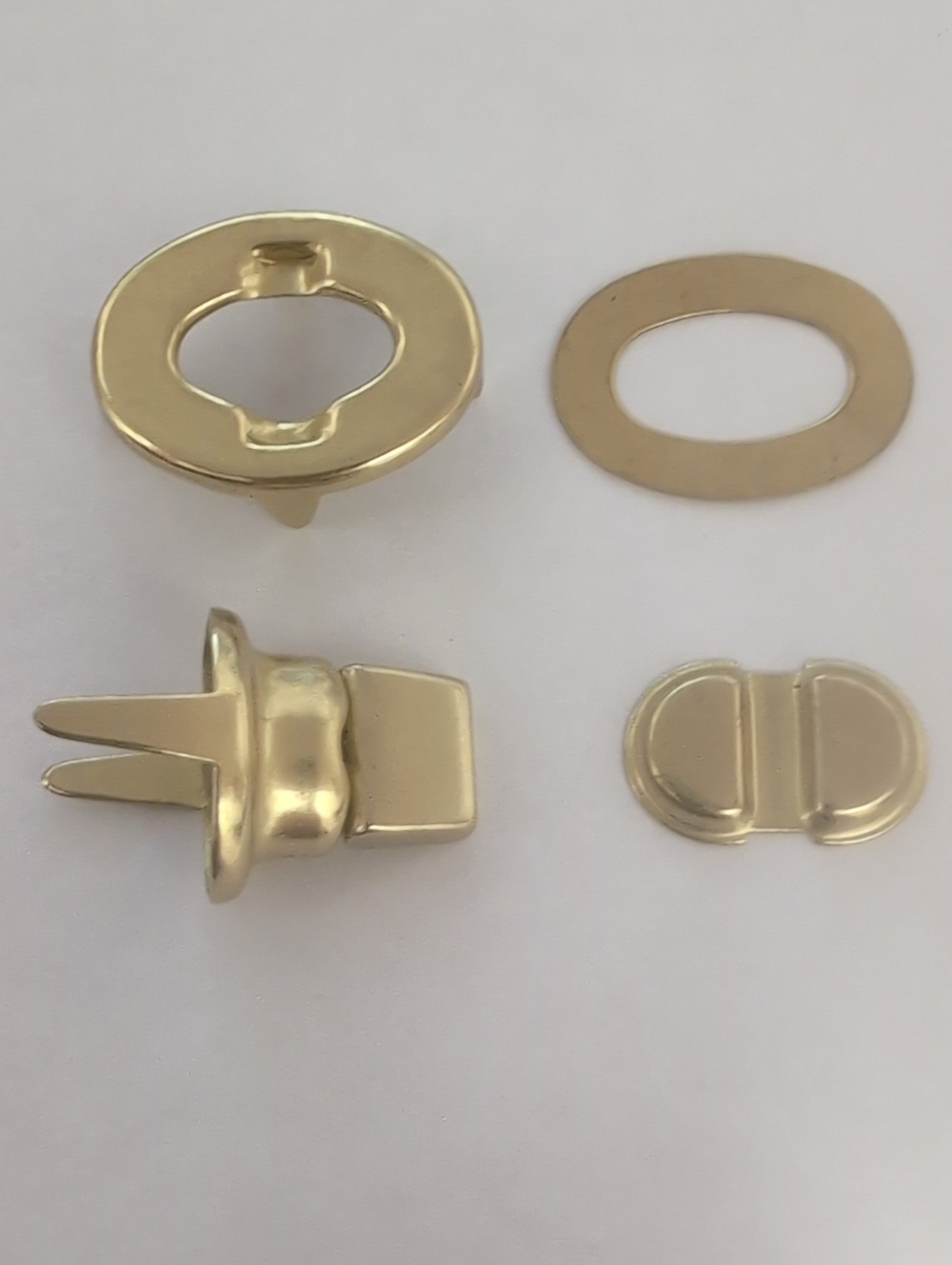 TWO SETS of Brand New 4-Piece Brass Turnlock Replacement For VINTAGE Coach Bags